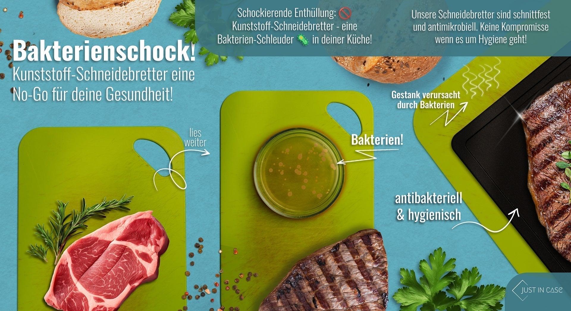 Bakterienschock! Kunststoff-Schneidebretter eine No-Go für deine Gesundheit!